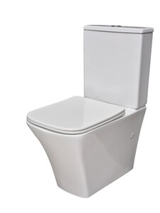 Изображение товара Унитаз-компакт Gid Cuadrado Tn2184 62251Y, безободковый, с сиденьем микролифт, белый