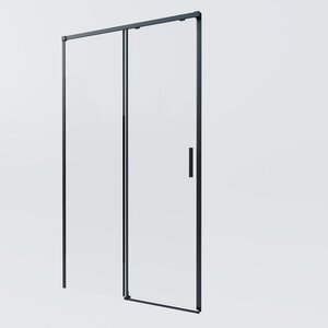 Изображение товара Душевая дверь Vincea Soft VDS-3SO2110CLB, 110 см, раздвижная, стекло прозрачное, профиль черный