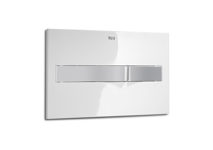 Изображение товара Roca PL2 890096005 Combi — кнопка смыва белая/хром, двухрежимная