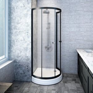 Изображение товара Душевой уголок Радомир Стронг 1-09-6-0-0-1811, 100 х 100 см, стекло матовое, профиль черный