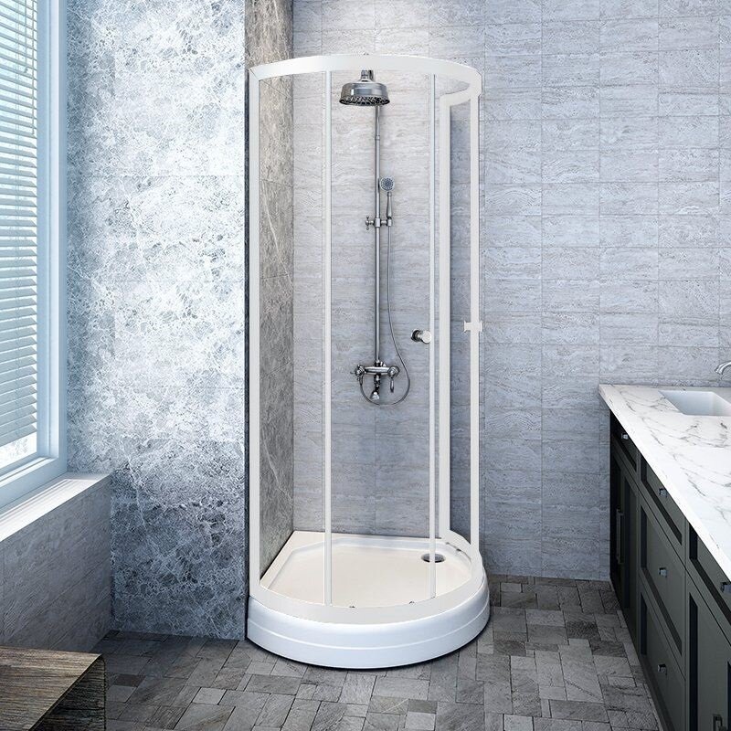 Изображение товара Душевой уголок Радомир Стронг 110х110 см четверть круга раздвижной стекло