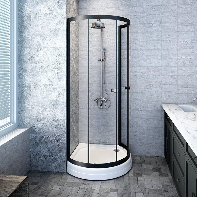 Изображение товара Душевой уголок Радомир Стронг 110х110 см с раздвижными дверями и анти-розводным покрытием