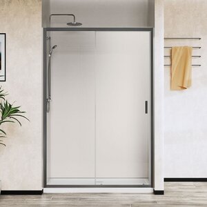 Изображение товара Душевая дверь Vincea City VDS-5CT130CLGM, 130 см, стекло прозрачное, профиль вороненая сталь