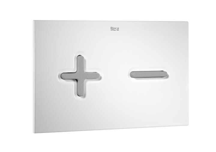 Изображение товара Кнопка смыва Roca PL6 Dual 890085005 белая матовый хром общественная