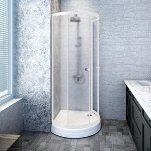 Изображение товара Душевой уголок Радомир Стронг 1-09-1-0-0-1801, 90 х 90 см, стекло матовое, профиль белый