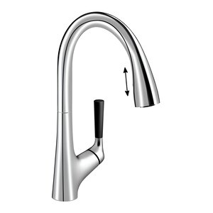 Изображение товара Смеситель для кухонной мойки Jacob Delafon Malleco E562-CP с выдвижным изливом и поворотным механиз