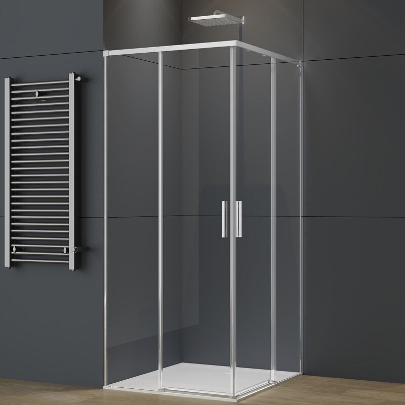 Изображение товара Душевой уголок Vincea Soft VSS-3SO2800CL 80x80 см квадратный раздвижной стекло прозрачное хром
