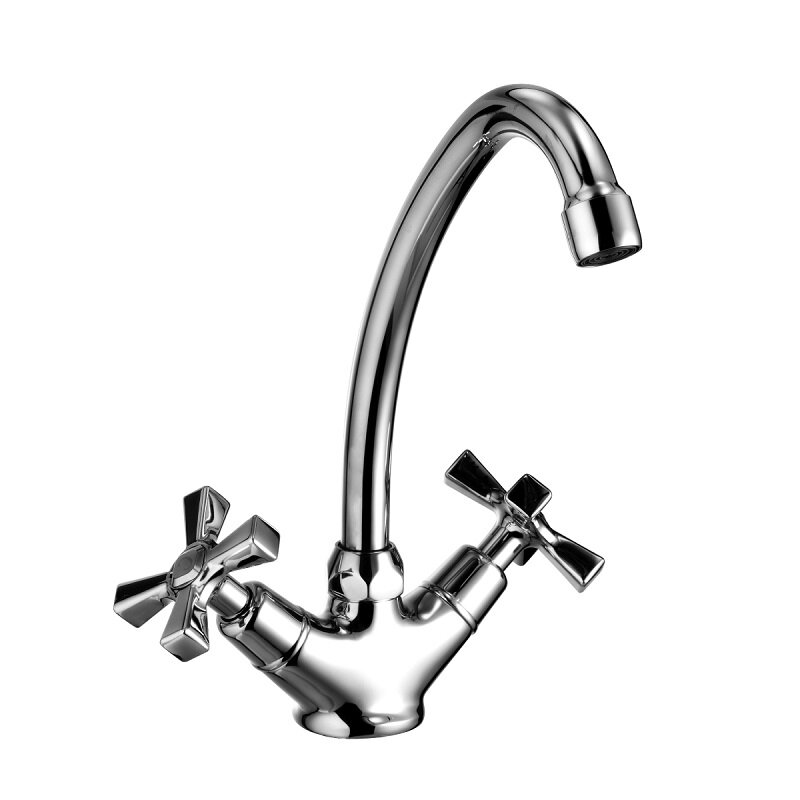 Изображение товара Кухонный смеситель Lemark Benefit LM2504C с поворотным изливом и двухручковым управлением