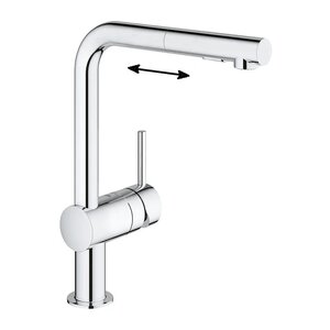 Изображение товара Смеситель для кухонной мойки Grohe Minta, 30274000, с вытяжным изливом, хром