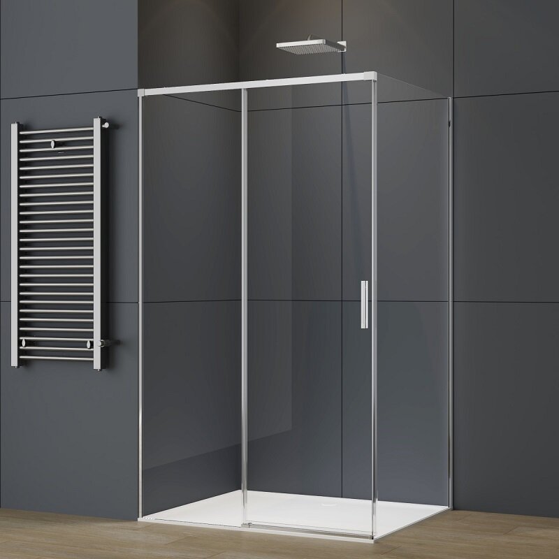 Изображение товара Душевой уголок Vincea Soft VSR-3SO28013CL, 130 x 80 см, прямоугольный, дверь раздвижная, стекло прозрачное, профиль хром