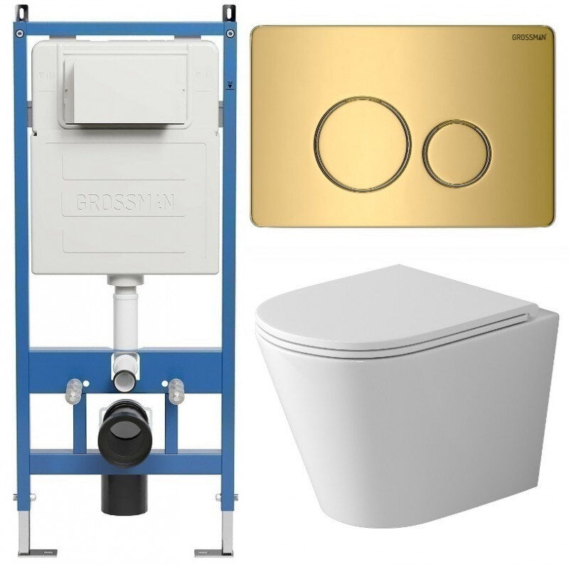 Изображение товара Комплект Grossman Style 97.4478SQ с унитазом и инсталляцией