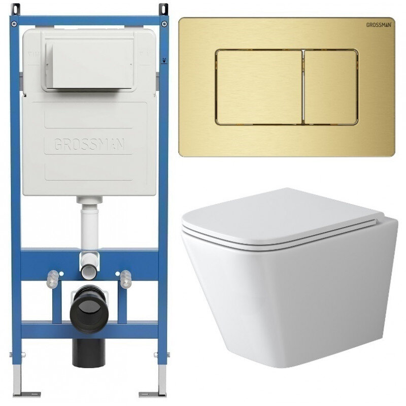 Изображение товара Подвесной безободковый унитаз Grossman Klasik с системой торнадо