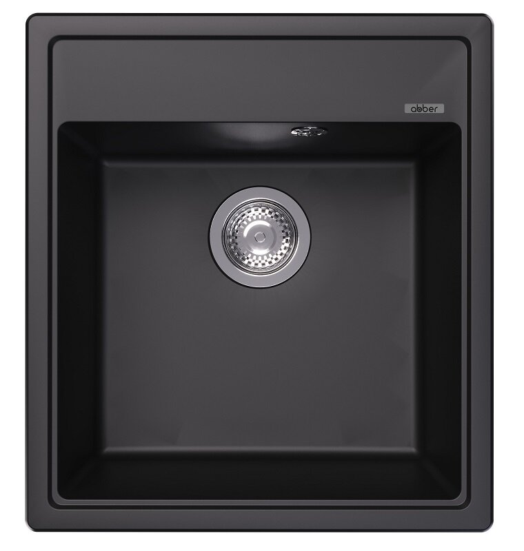 Изображение товара Кухонная мойка Abber Quarz AQ2901B черная матовая 46 см Германия Изображение товара Кухонная мойка Abber Quarz AQ2901B черная матовая 46 см Германия