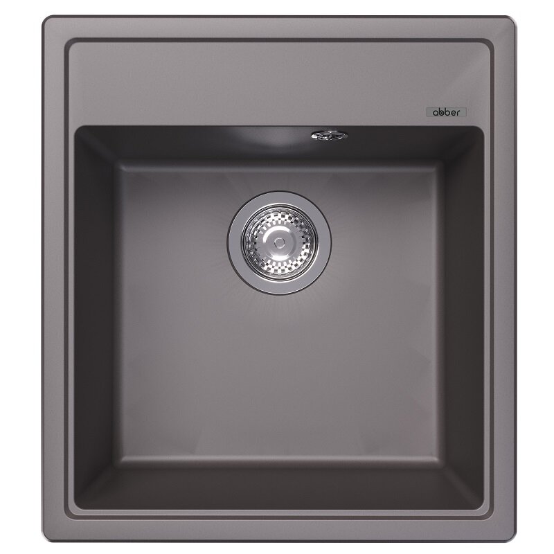 Изображение товара Кухонная мойка Abber Quarz AQ2901G 46 см кварцевый композит серый