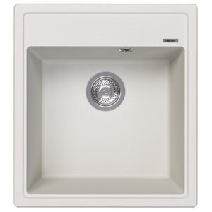 Изображение товара Кухонная мойка Abber Quarz AQ2901W 46 см кварцевый композит белый матовый