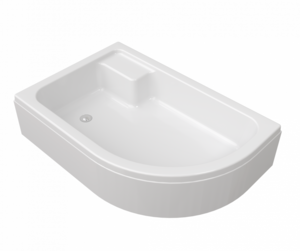 Изображение товара Поддон душевой Triton Щ0000038231/Щ0000038232, 120 x 80 см, средний, прямоугольный-асимметричный, белый, левый/правый