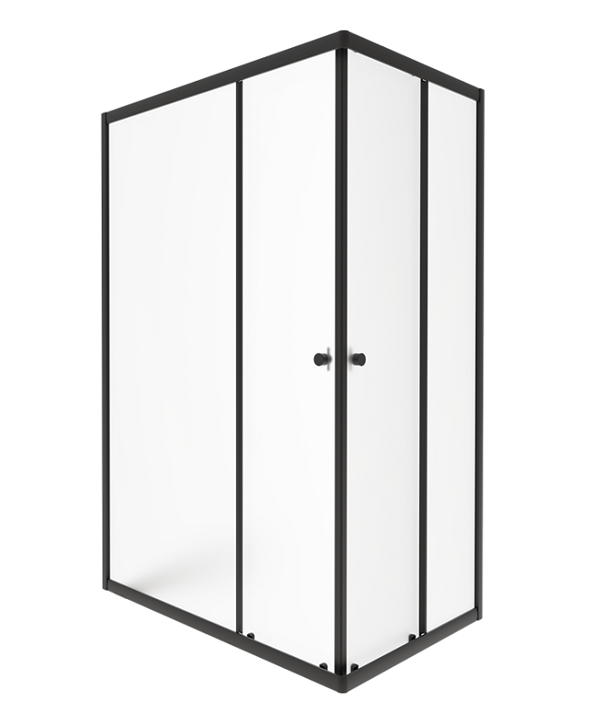 Изображение товара Душевой уголок Triton Вента 120x80 см с матовым стеклом и черным профилем
