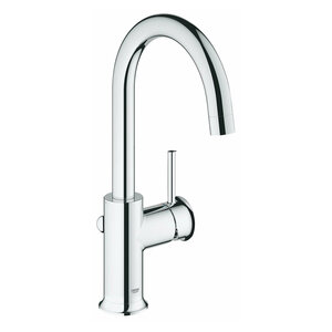 Изображение товара Смеситель для раковины Grohe BauClassic хром однорычажный с поворотным изливом