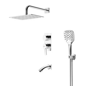 Изображение товара Душевая система Lemark Atlantiss LM3242C с тропической лейкой и хромированным покрытием