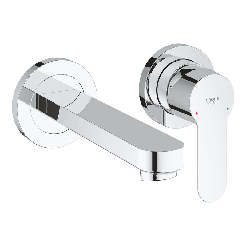 Изображение товара Смеситель для раковины Grohe BauEdge, 20474000, скрытого монтажа на 2 отверстия, в комплекте с монтажной частью, хром