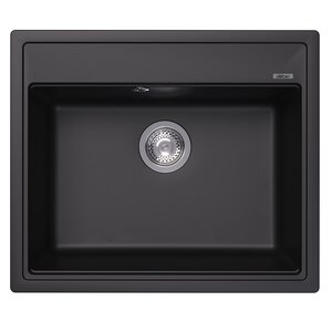 Изображение товара Кухонная мойка Abber Quarz AQ2902B 60 см кварцевый композит черный матовый