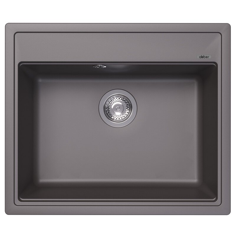Изображение товара Кухонная мойка Abber Quarz AQ2902G 60 см кварцевый композит серый