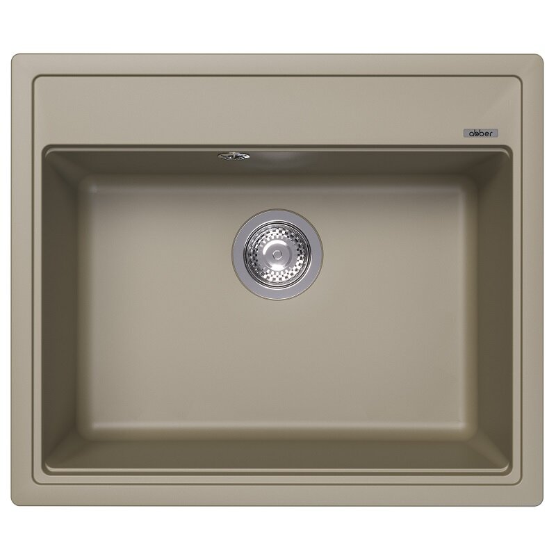 Изображение товара Кухонная мойка Abber Quarz AQ2902S 60 см кварцевый композит песочный матовая