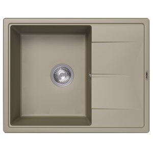 Изображение товара Кухонная мойка Abber Quarz AQ2903S, 65 см, кварцевый композит, крыло справа, песочный