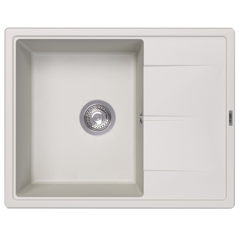 Изображение товара Кухонная мойка Abber Quarz AQ2903W 65 см белый матовый с крылом справа Изображение товара Кухонная мойка Abber Quarz AQ2903W 65 см белый матовый с крылом справа