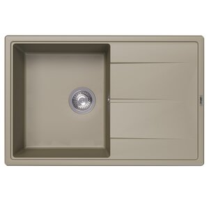 Изображение товара Кухонная мойка Abber Quarz AQ2904S 78 см кварцевый композит песочный встраиваемая