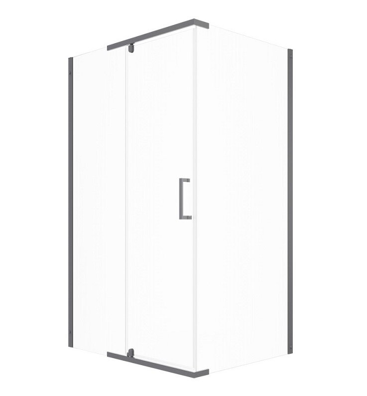 Изображение товара Душевой уголок Triton Терра 120x90 см прозрачное стекло графит профиль Россия