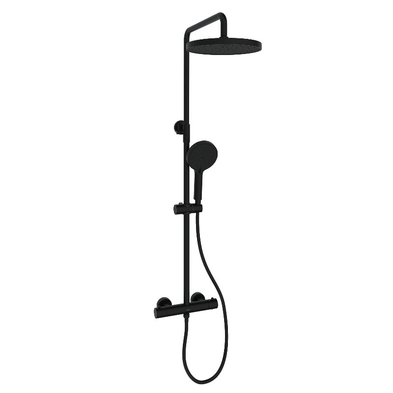 Изображение товара Душевая система Sancos Teo SC11001MB термостатическая черный матовый