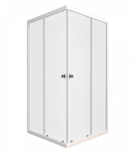 Изображение товара Душевой уголок Triton 90x90 см вельвет белый алюминий раздвижная дверь