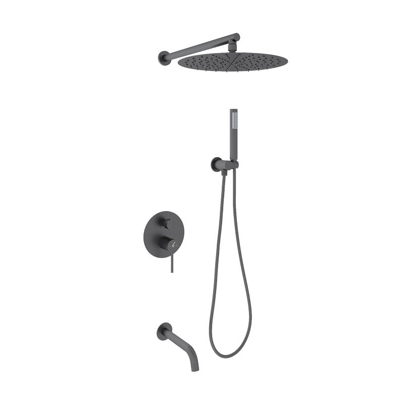 Изображение товара Душевая система Oliveeka Y OL-88939017-BGM с матовым оружейным металлом 30 см