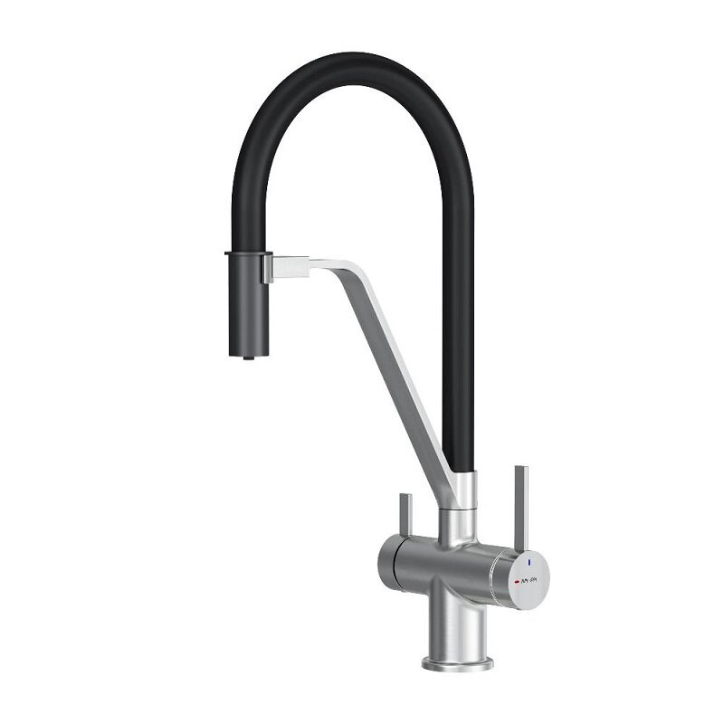 Изображение товара Смеситель Am.Pm Func F8F07812 для мойки с питьевой водой, сатин/черный Изображение товара Смеситель Am.Pm Func F8F07812 для мойки с питьевой водой, сатин/черный