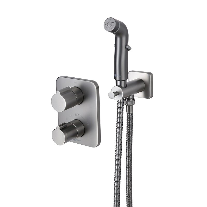 Изображение товара Гигиенический душ Lemark Bronx LM3740GM со смесителем, графит, Чехия