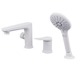 Изображение товара Смеситель на борт ванны Lemark Bronx LM3745MW, белый