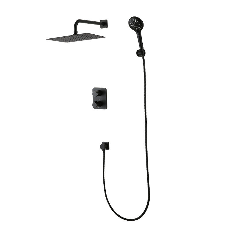 Изображение товара Душевая система Lemark Bronx LM3749BL, термостатическая, черный