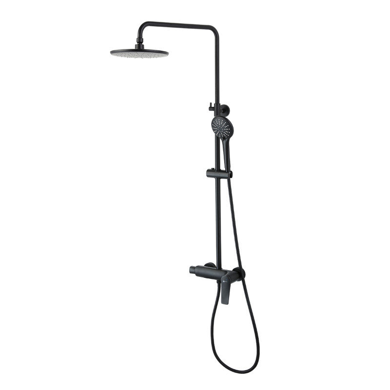 Изображение товара Душевая система Lemark Bronx LM3760BL Черный с тропическим дождем и регулятором высоты Изображение товара Душевая система Lemark Bronx LM3760BL Черный с тропическим дождем и регулятором высоты