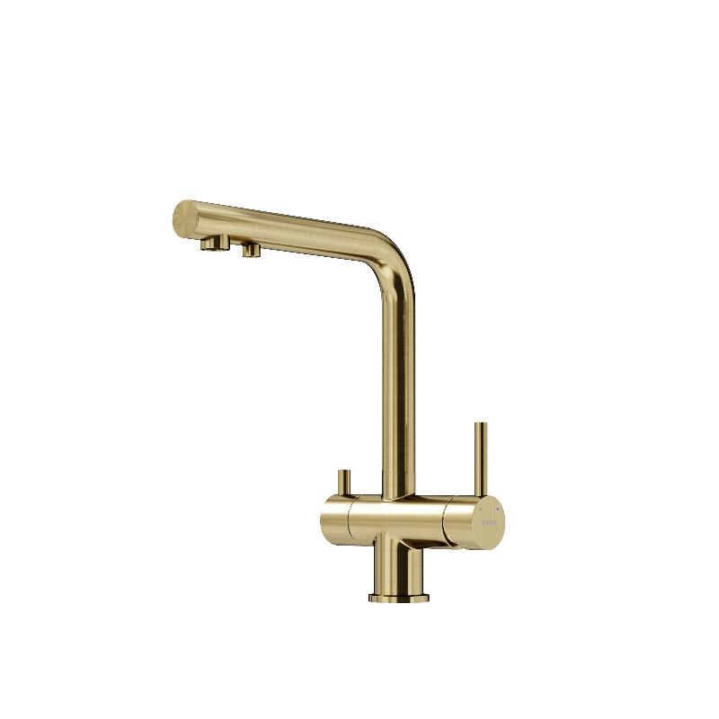 Изображение товара Смеситель для кухонной мойки Sancos Foster SC4014BG с подключением к фильтру и цветом брашированное