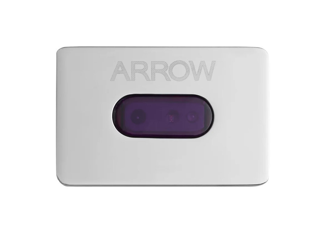 Изображение товара Смывное устройство для писсуаров Arrow AGY-100B, сенсорное, питание от батареи 6В, цвет нержавеющая сталь