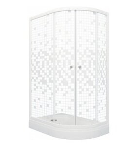 Изображение товара Душевой уголок Triton Коралл Щ0000064128, 120 x 80 см, А, стекло Мозаика, профиль белый