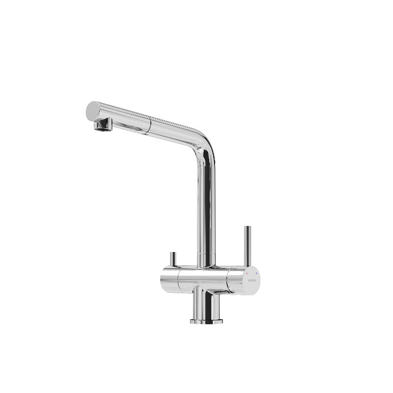 Изображение товара Смеситель для кухонной мойки Sancos Spin SC4015CH с выдвижным изливом и подключением к фильтру