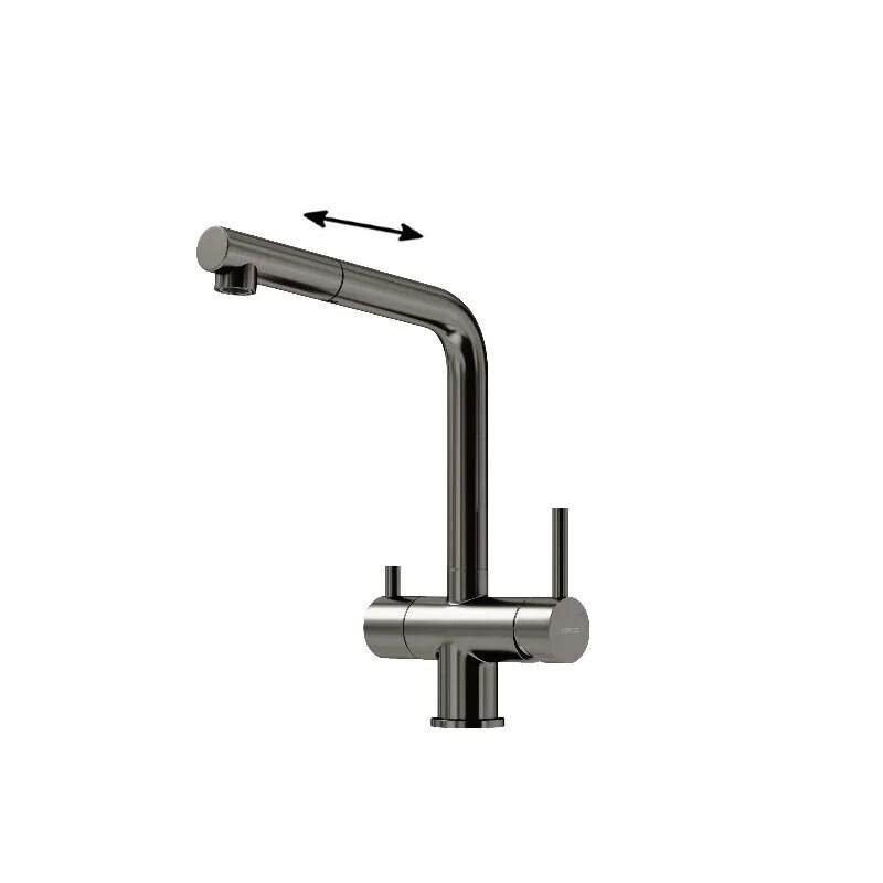 Изображение товара Смеситель для кухонной мойки Sancos Spin SC4015GG с выдвижным изливом