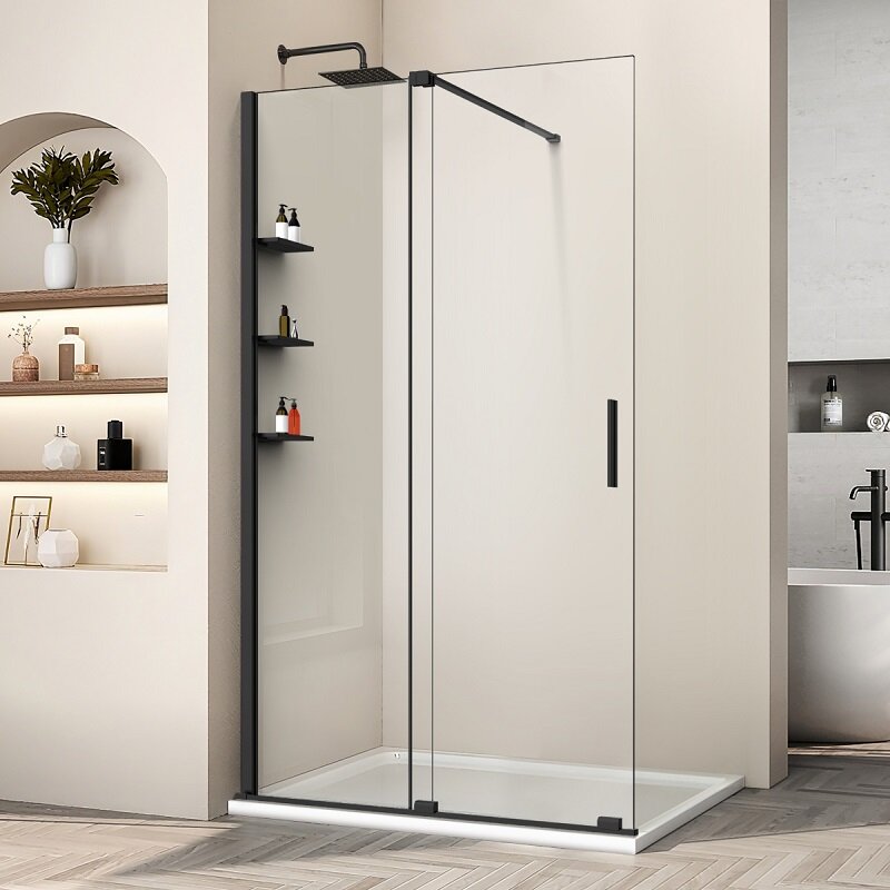 Изображение товара Душевая стенка Vincea Walk in WSL VSW-1WSL120CLB 120 см со свободным входом, кронштейн обрезной 120 см, стекло прозрачное, профиль черный матовый Изображение товара Душевая стенка Vincea Walk in WSL VSW-1WSL120CLB 120 см со свободным входом, кронштейн обрезной 120 см, стекло прозрачное, профиль черный матовый