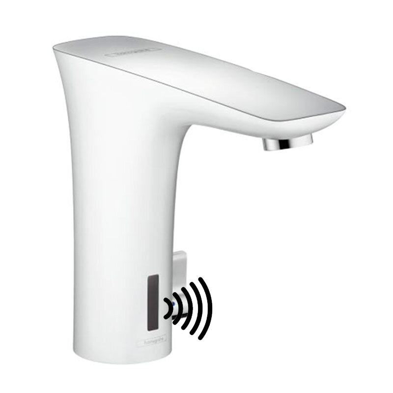 Изображение товара Электронный смеситель для раковины Hansgrohe PuraVida, 15170400, сенсорный, хром/белый Изображение товара Электронный смеситель для раковины Hansgrohe PuraVida, 15170400, сенсорный, хром/белый