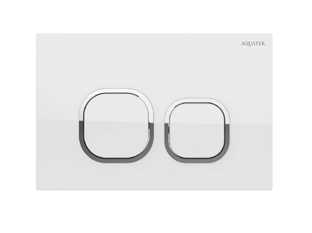 Изображение товара Клавиша смыва Aquatek KDI-0000056 механическая белый глянец хром