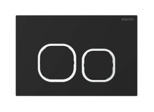 Изображение товара Клавиша смыва Aquatek KDI-0000059, механическая, цвет черный матовый, ободок хром