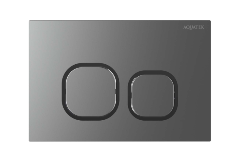 Изображение товара Клавиша смыва Aquatek KDI-0000060 механическая оружейная сталь матовая