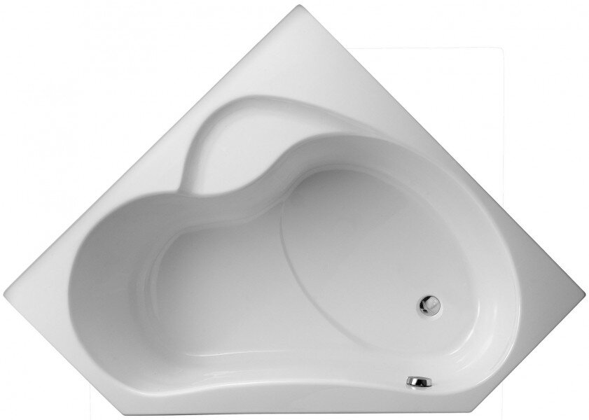Изображение товара Угловая акриловая ванна Jacob Delafon Bain Douche 135x135 см с дизайнерским стилем
